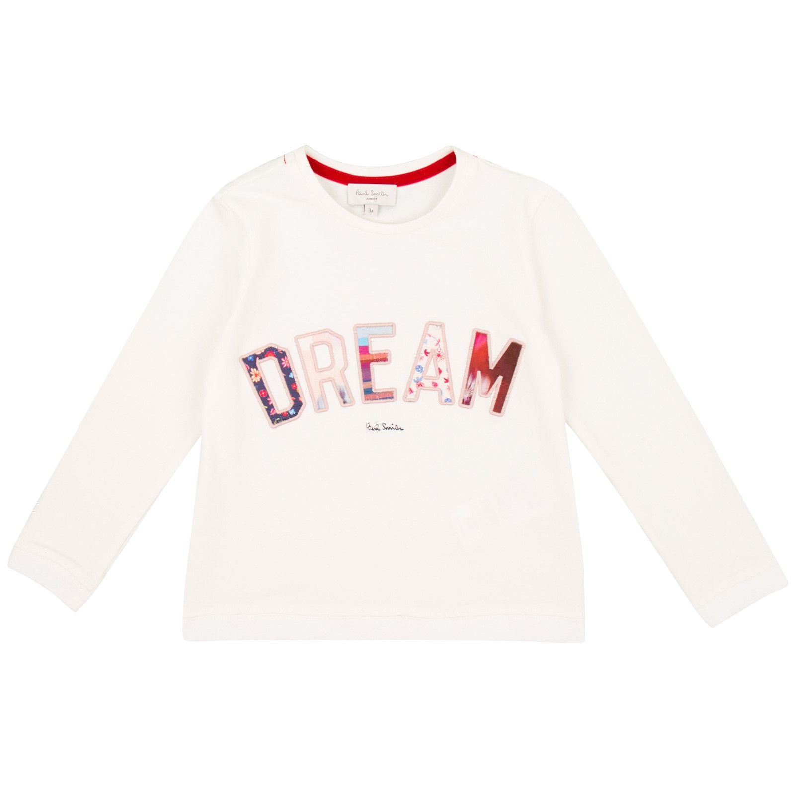 Girls White 'Dream' Logo Printed T-Shirt - CÉMAROSE | Children's Fashion Store - 1