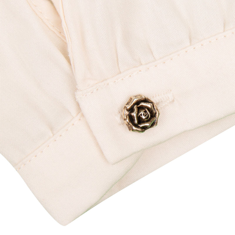 Girls White Embroidered Stripe Pockets Cotton Blouse - CÉMAROSE | Children's Fashion Store - 5