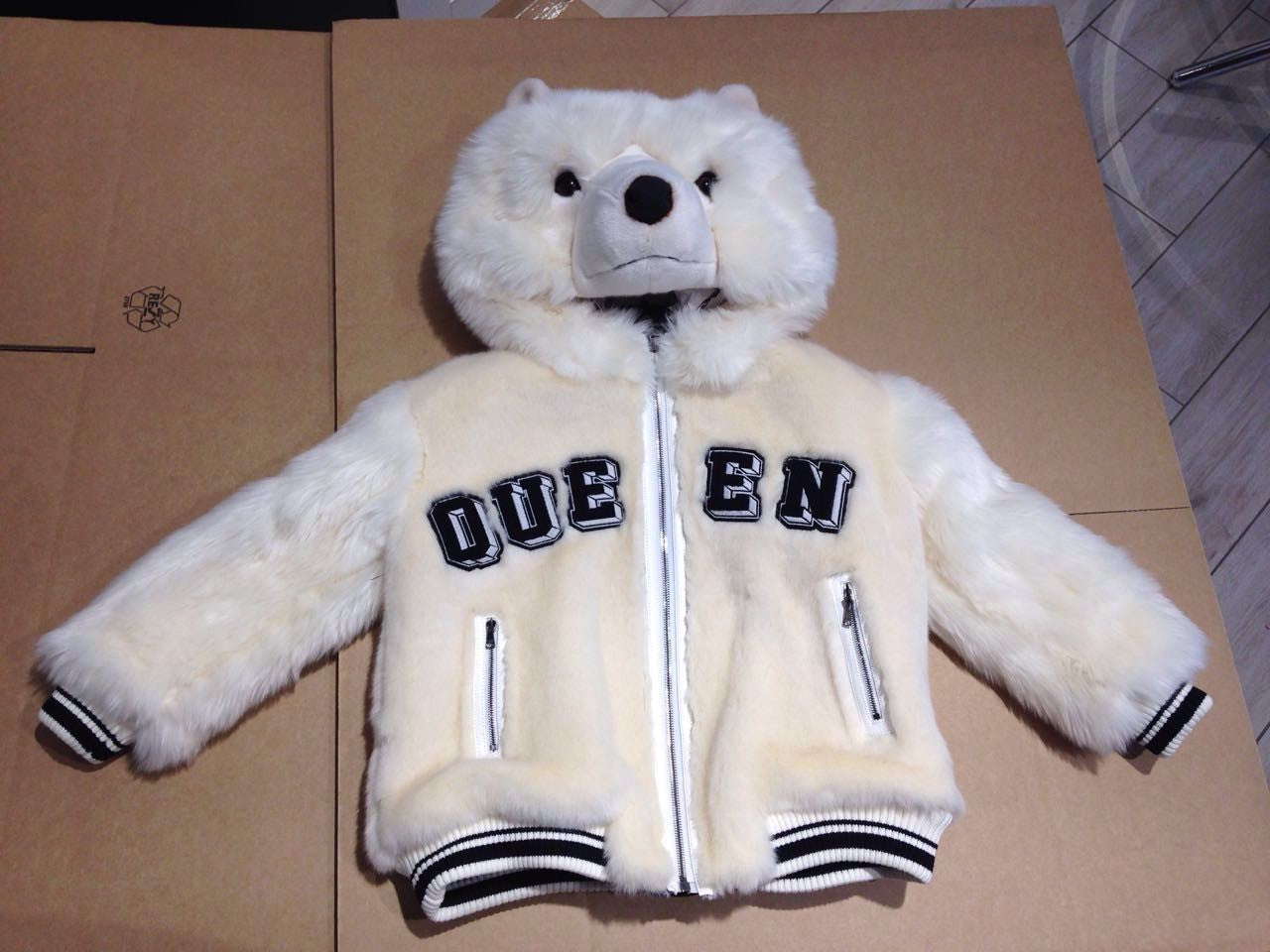 Girls Polar Bear Hooded Jacket