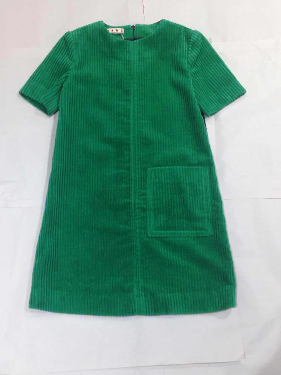 Girls  Bright  Green  Wool  Dress