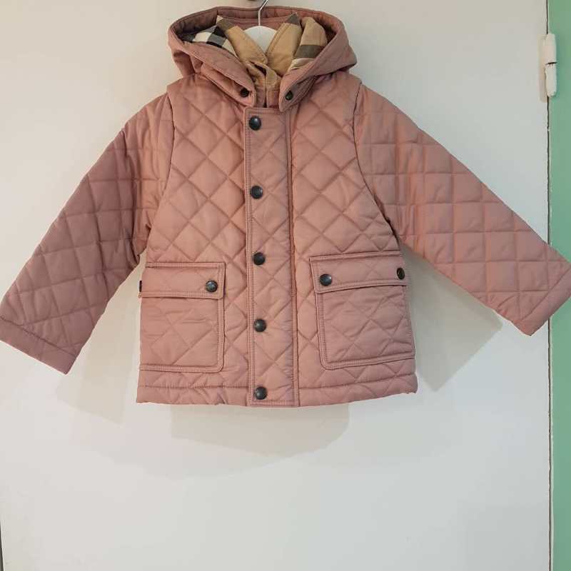 Baby  Girls  Pale  Rose  Quilted Jacket
