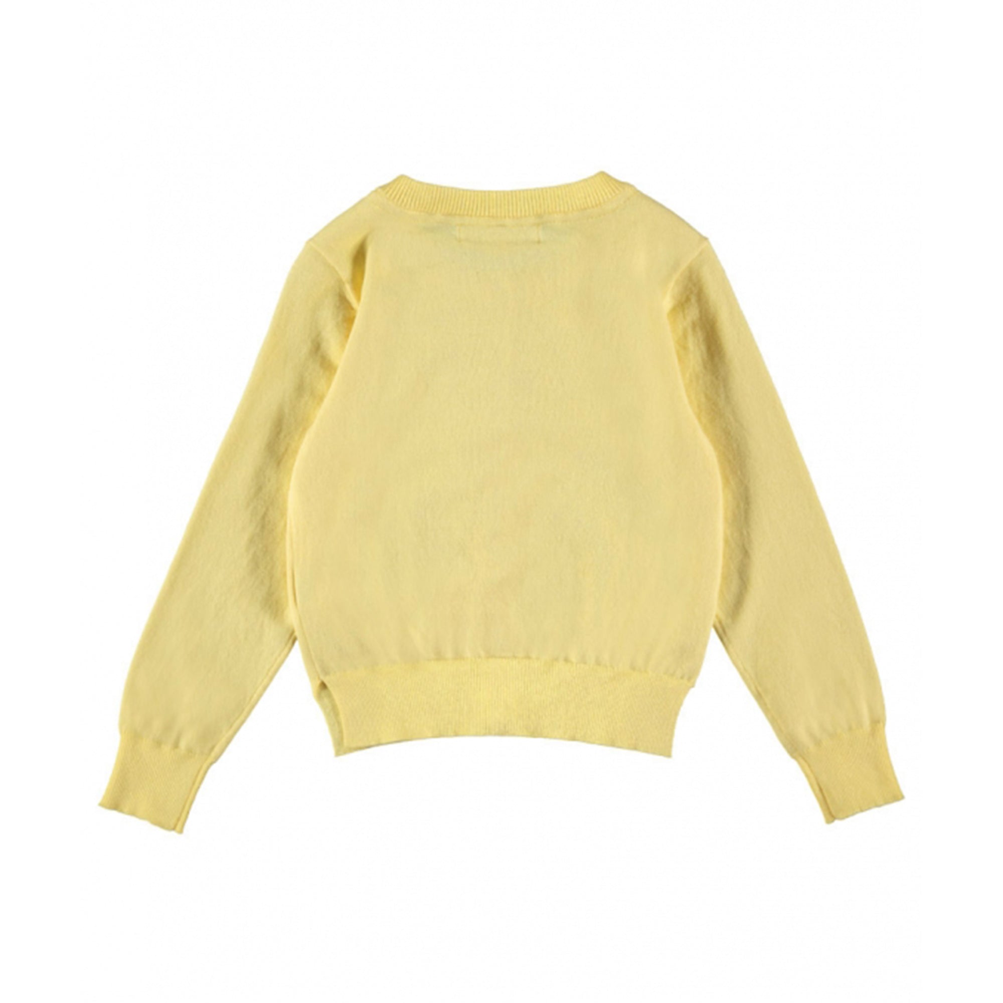 Girls Yellow Cotton Cardigan