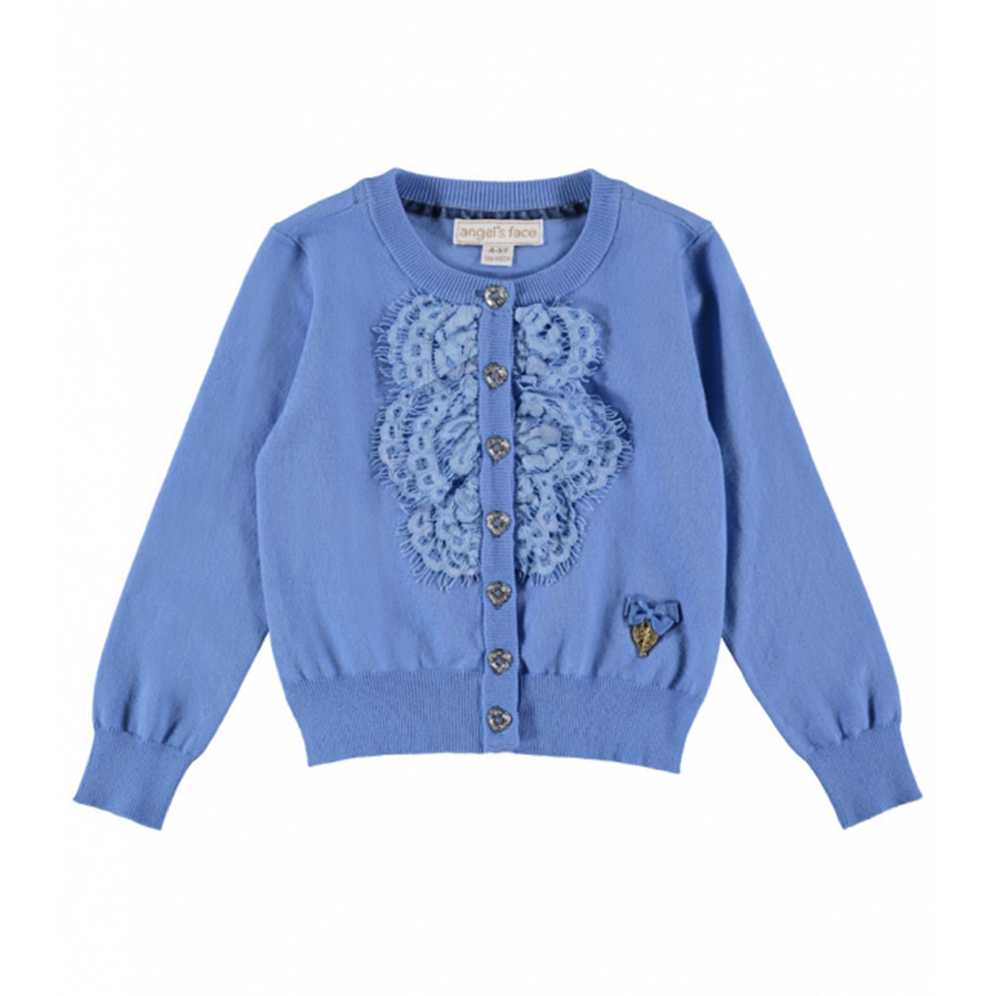 Girls Blue Cotton Cardigan
