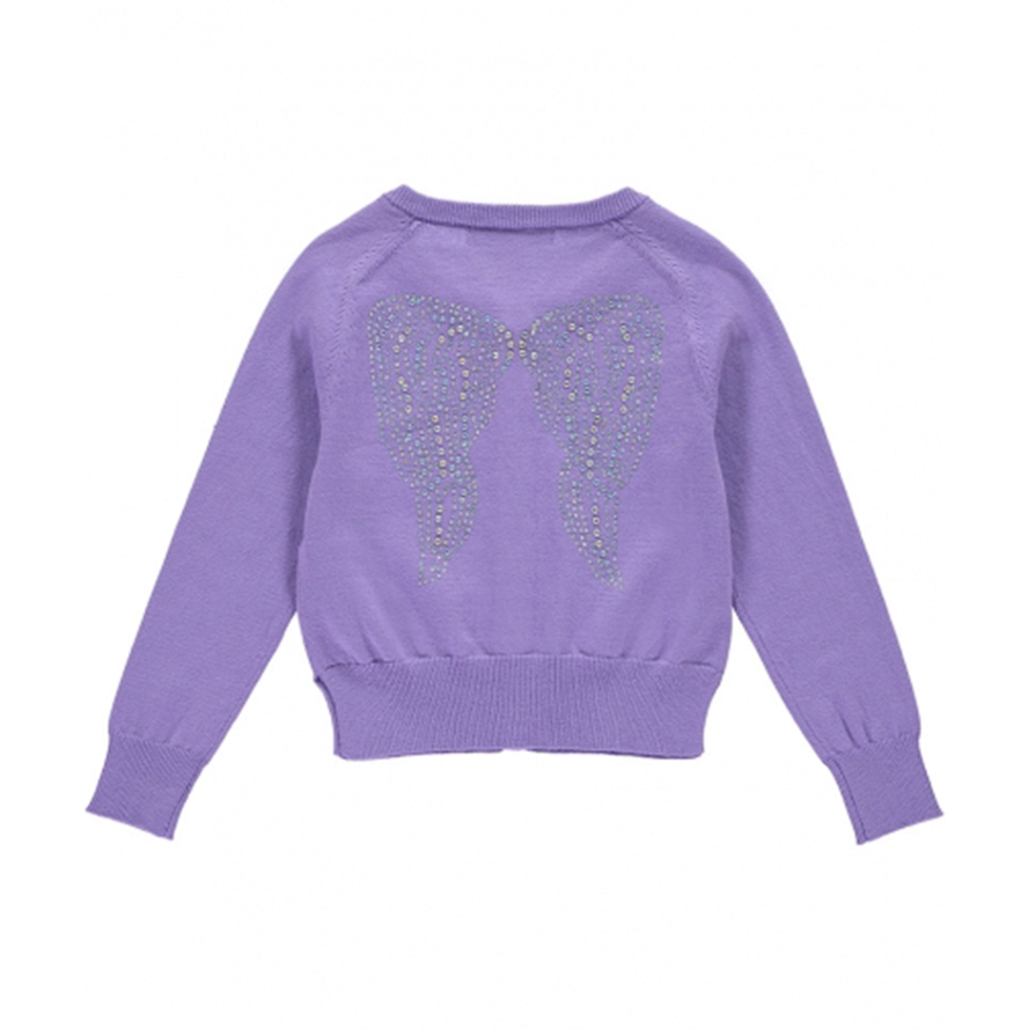 Girls Violet Cotton Cardigan