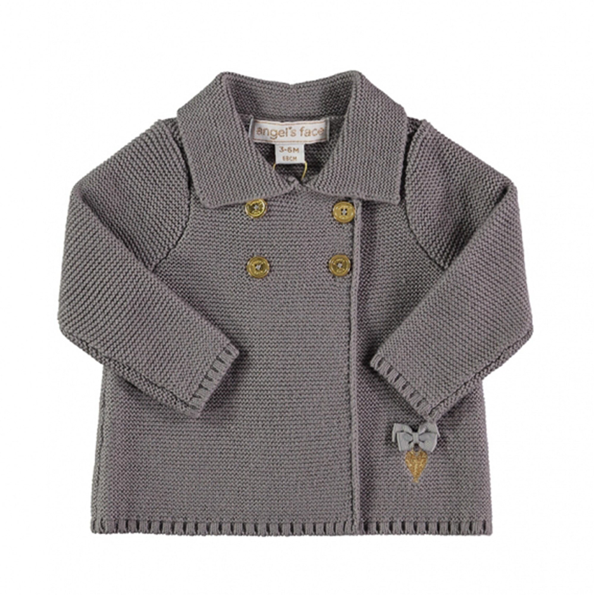 Baby Ash Grey Cotton Cardigan