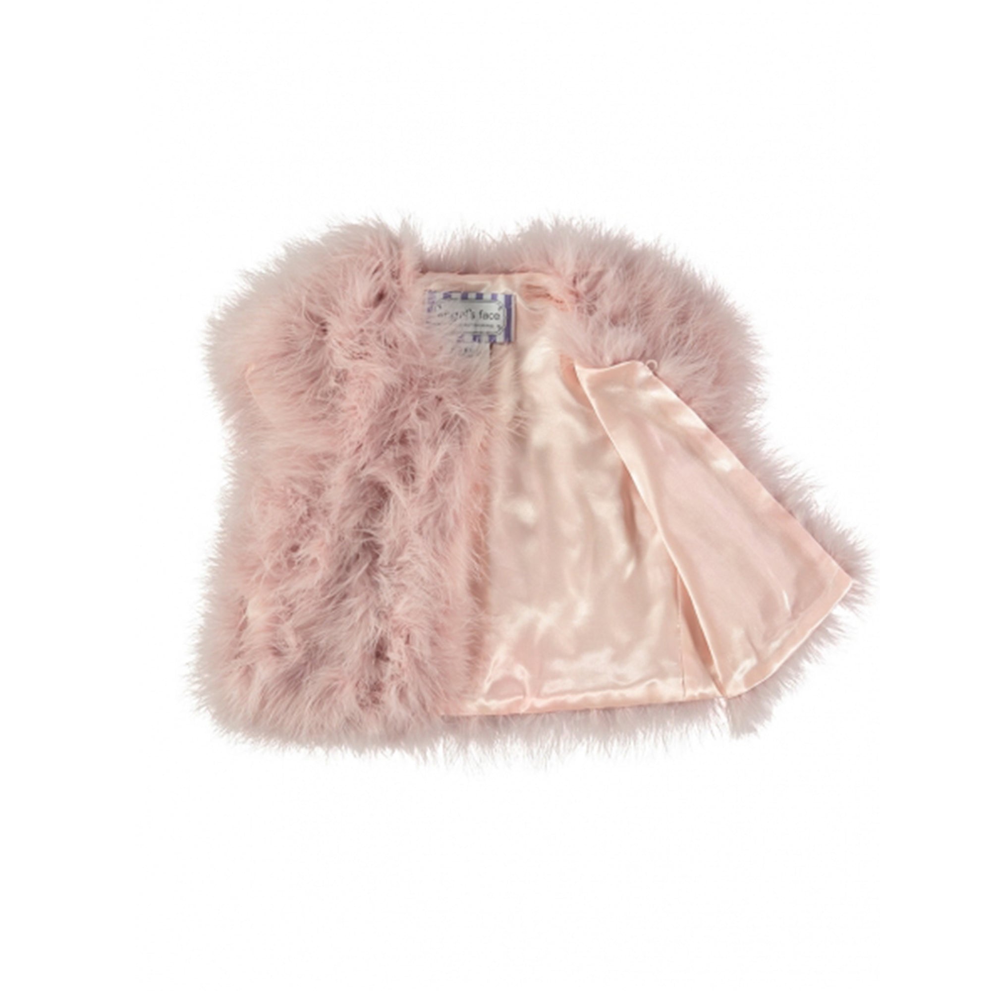 Girls Blush Pink Turkey Feather Jacket