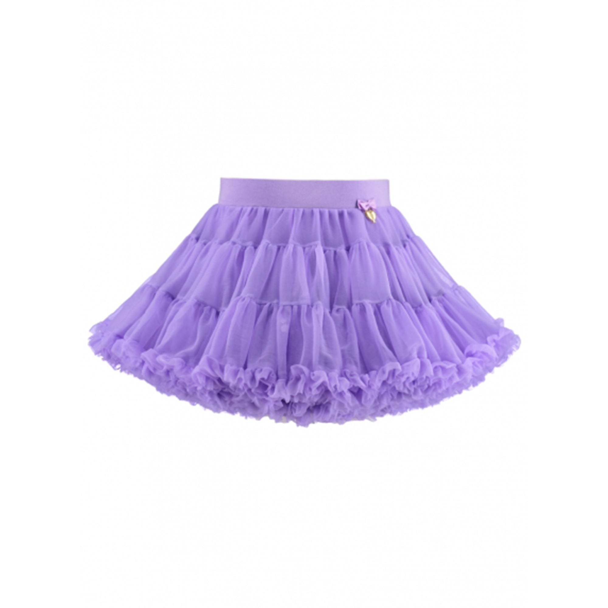 Girls Violet Nylon Knitted Skirt