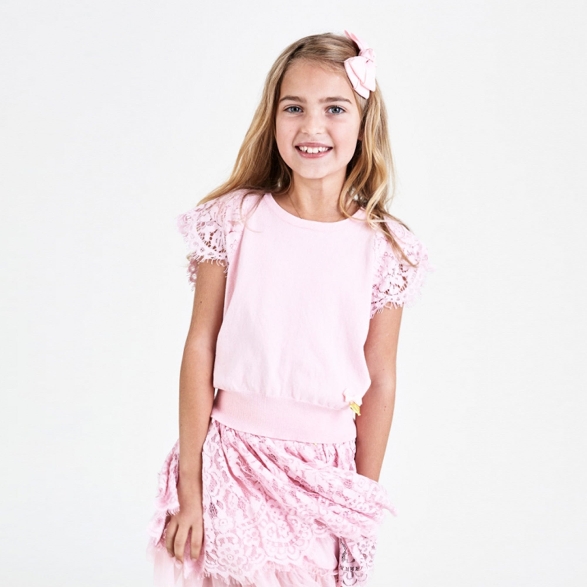 Girls Rose Pink Cotton Top