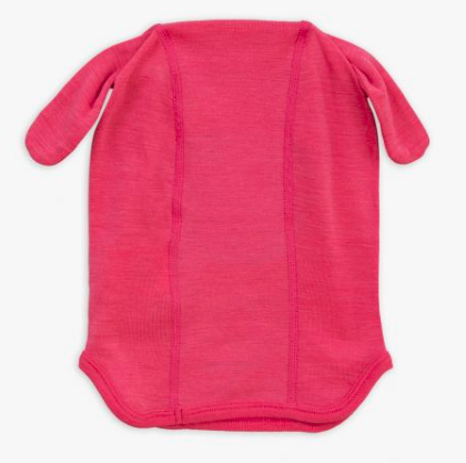 Baby Cerise Organic Merino Wool Panda Balaklava