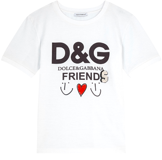 Girls & Boys White DG Friends T-shirt