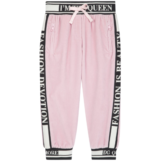 Girls Light Pill Rose Cotton Trousers