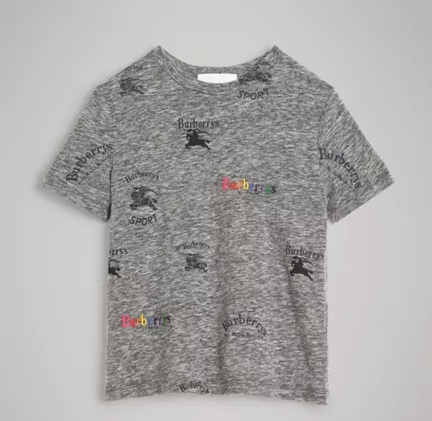 Boys Grey Melange Cotton T-shirt