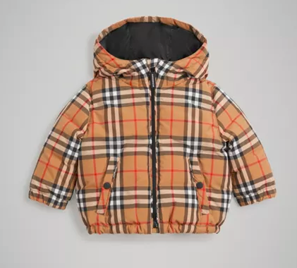 Baby Boys Antique Yellow Check Coat