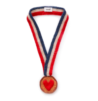 Girls Red & Heart Baby Alpaca Medal