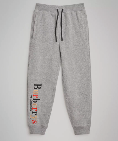 Boys Grey Melange Cotton Trousers