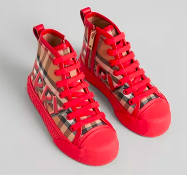 Boys & Girls Red Check Shoes