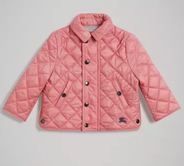 Baby Girls Pale Ash Rose Coat