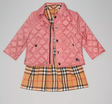 Baby Girls Pale Ash Rose Coat