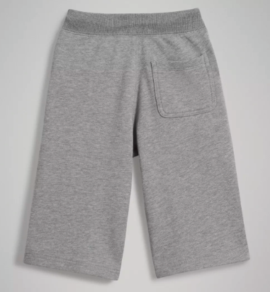 Boys Grey Melange Cotton Shorts
