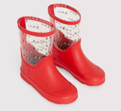 Girls Bright Red Rain Boots