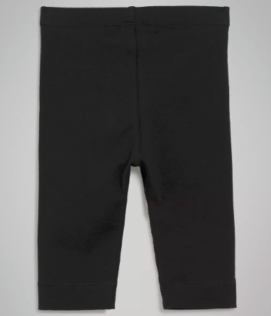 Baby Girls Black Cotton Leggings
