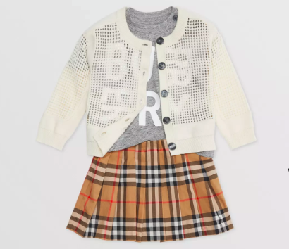 Baby Girls Antique Yellow Cotton Skirt