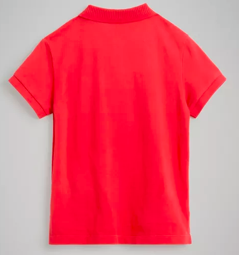 Boys Bright Red Cotton Polo Shirt