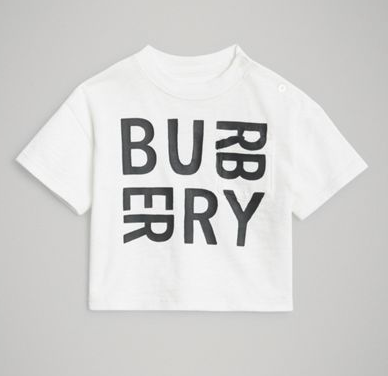 Baby Boys White Logo Cotton T-shirt