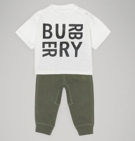 Baby Boys White Logo Cotton T-shirt