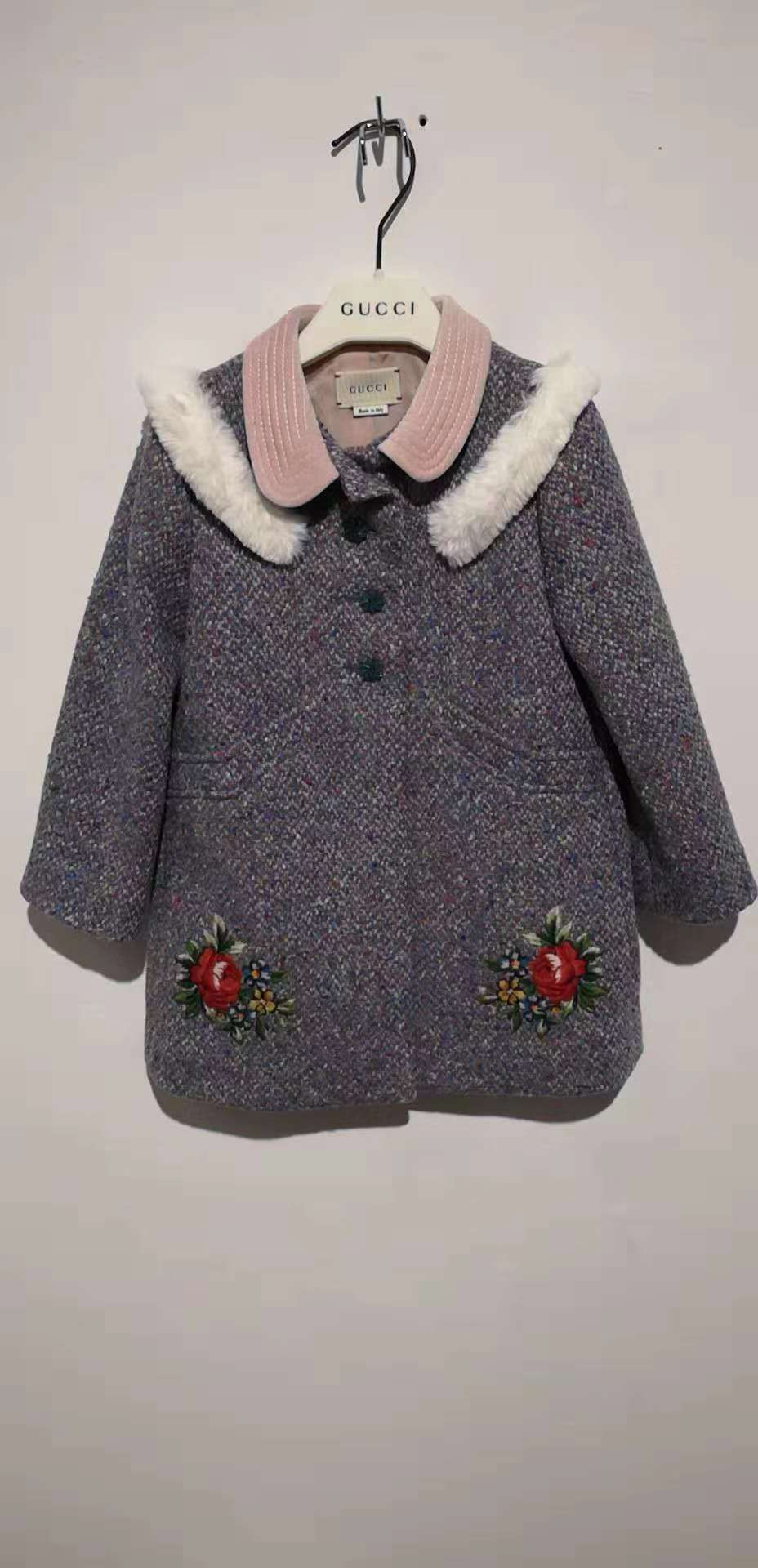 Baby Multicolor Wool Coat