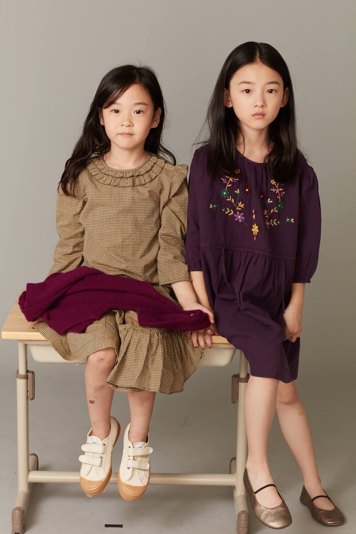 Girls Yellow Check Cotton Blouse