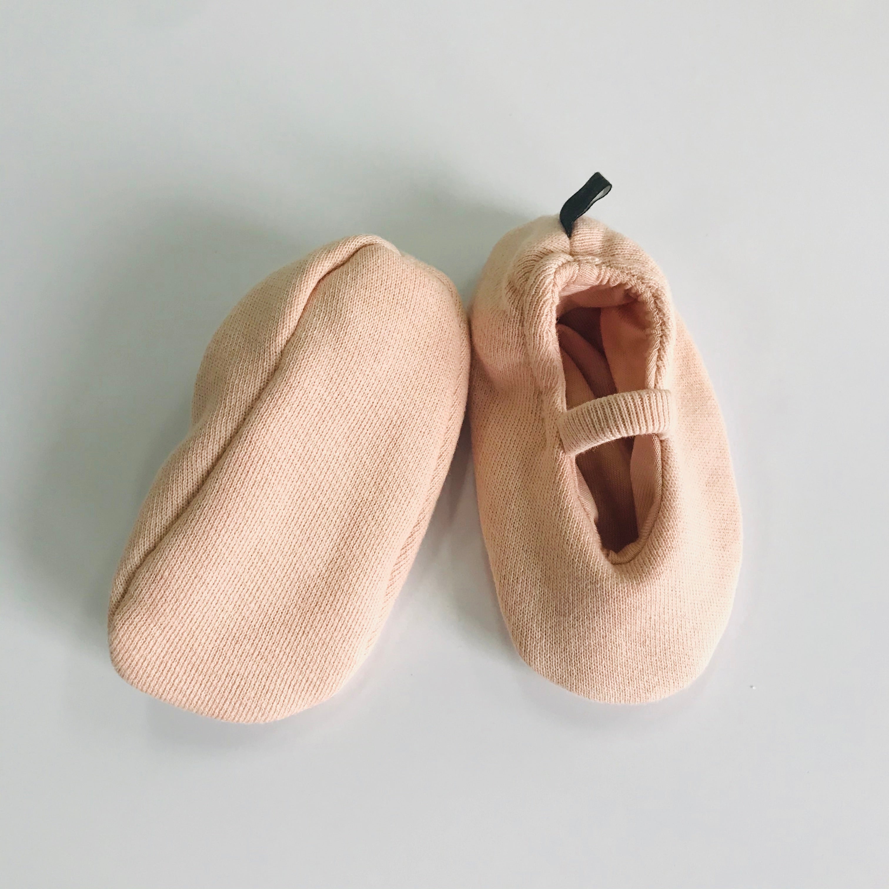 Baby Girls Light Pink Cotton Booties