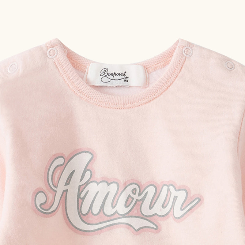 Baby Girls Light Pink Cotton Babysuit