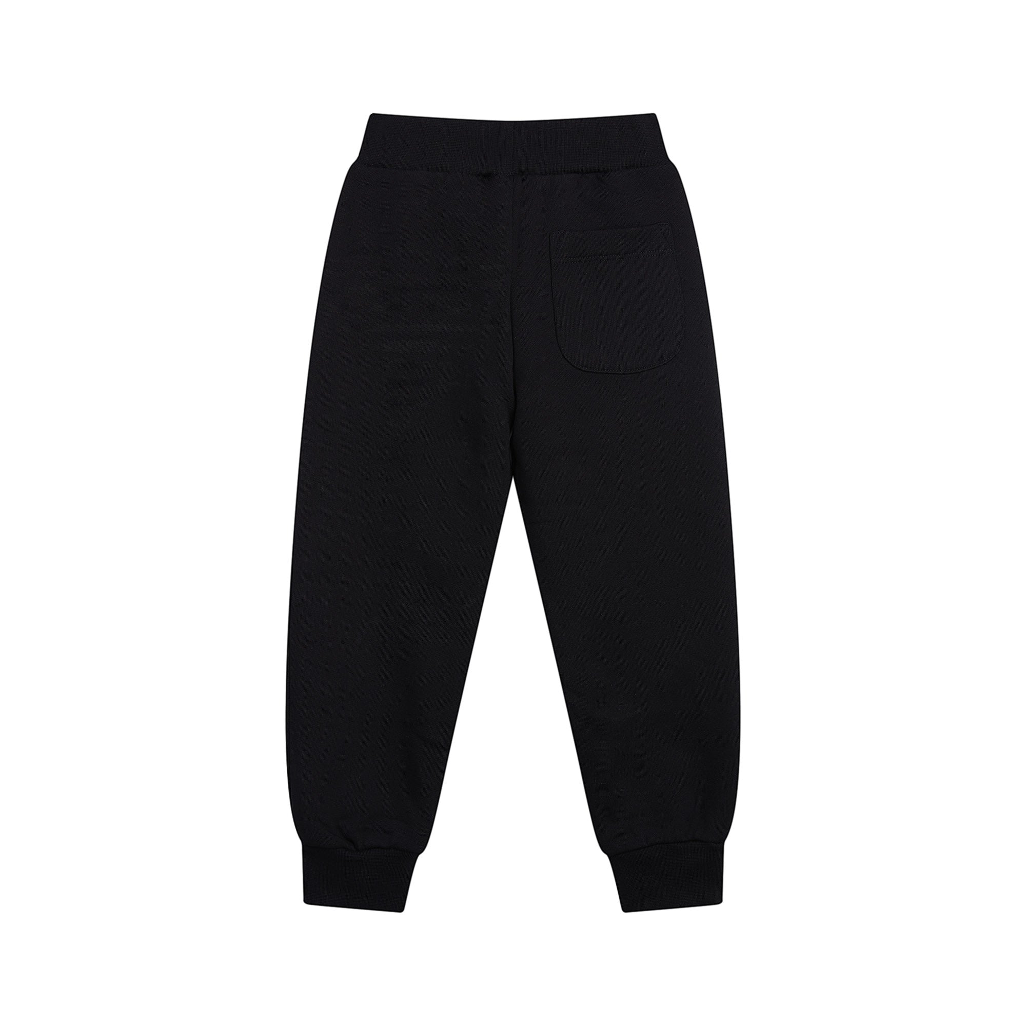 Boys & Girls Black Logo Cotton Trousers