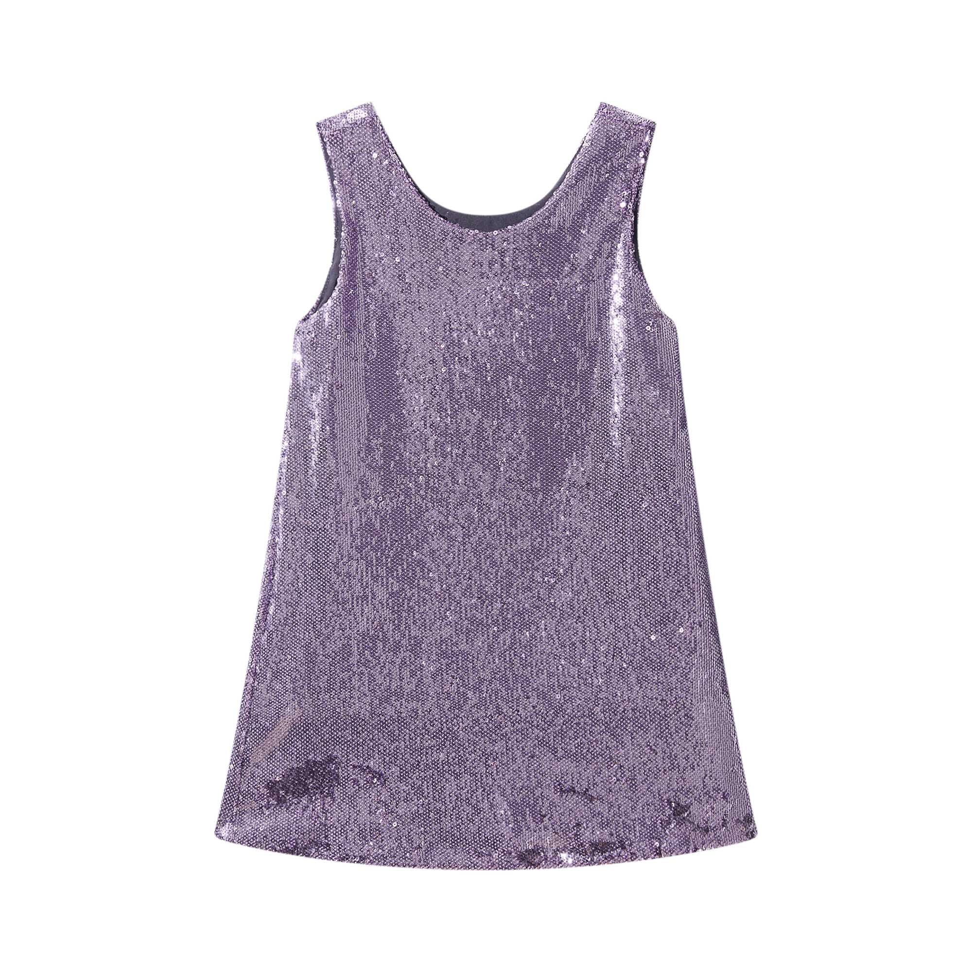 Girls Purple Sequins Dress