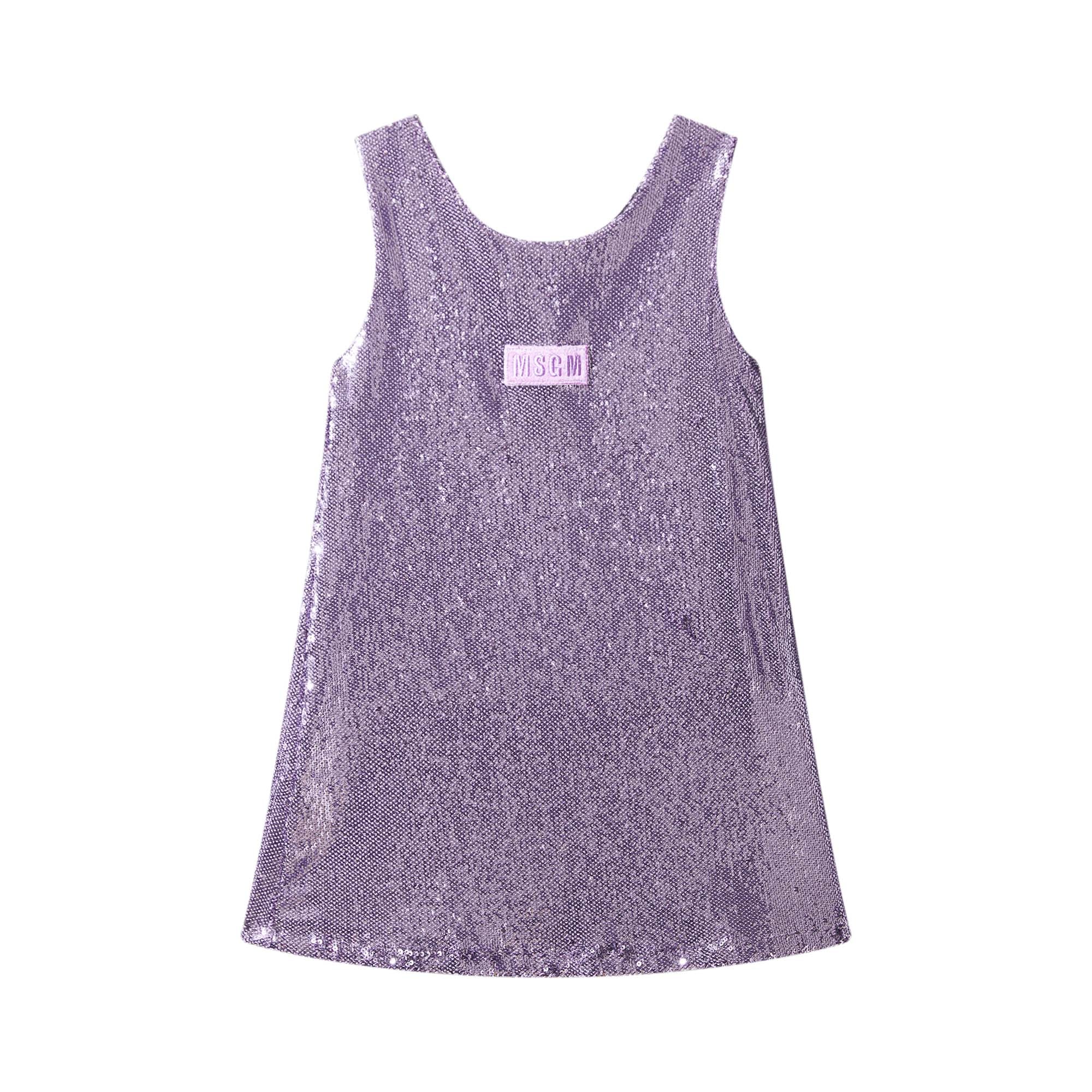 Girls Purple Sequins Dress