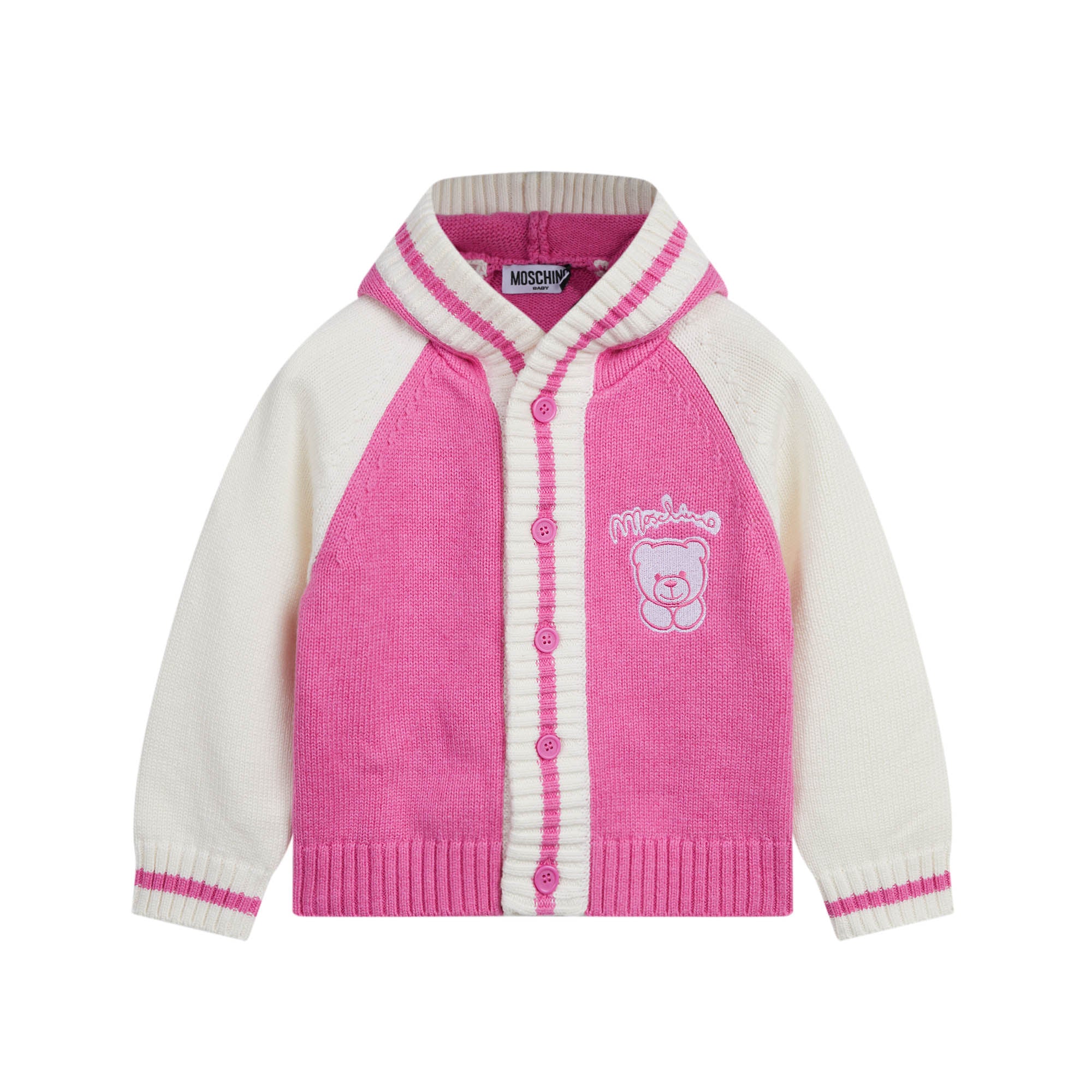 Baby Girls Pink Hooded Cardigan