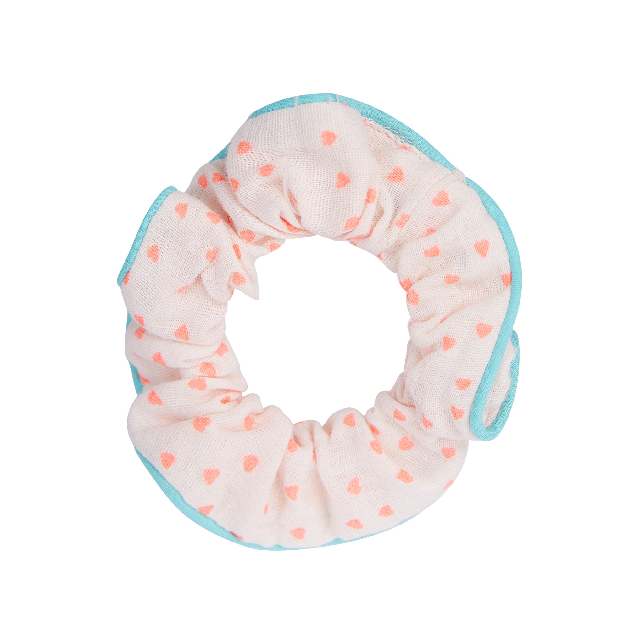Girls White Heart Hair Ring & Blindfold
