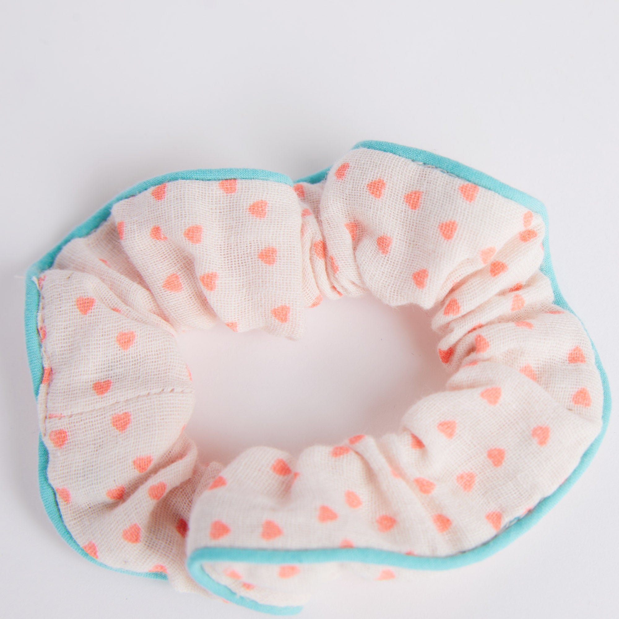 Girls White Heart Hair Ring & Blindfold