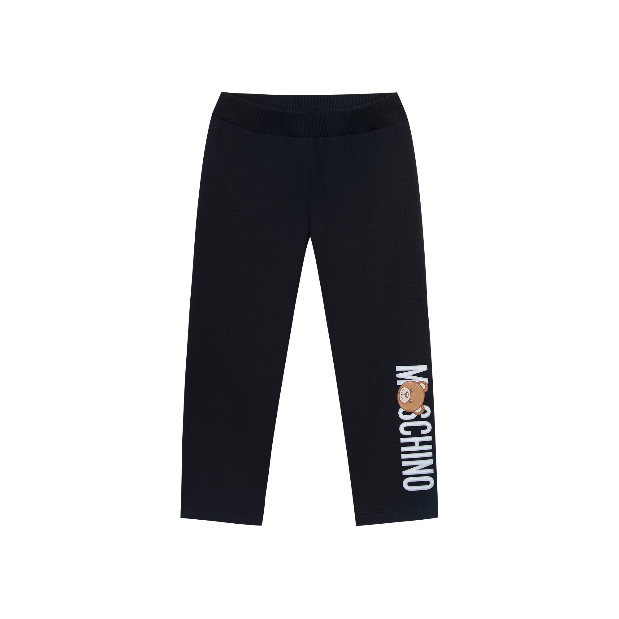 Baby Boys & Girls Black Logo Cotton Trousers