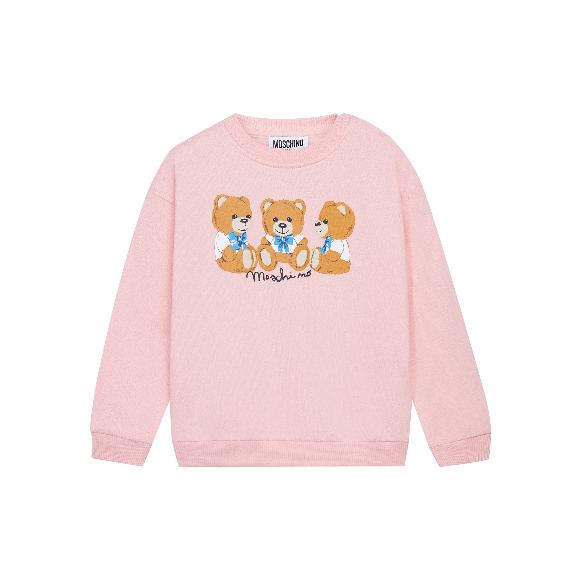 Baby Boys & Girls Pink Printed Cotton Sweatshirt
