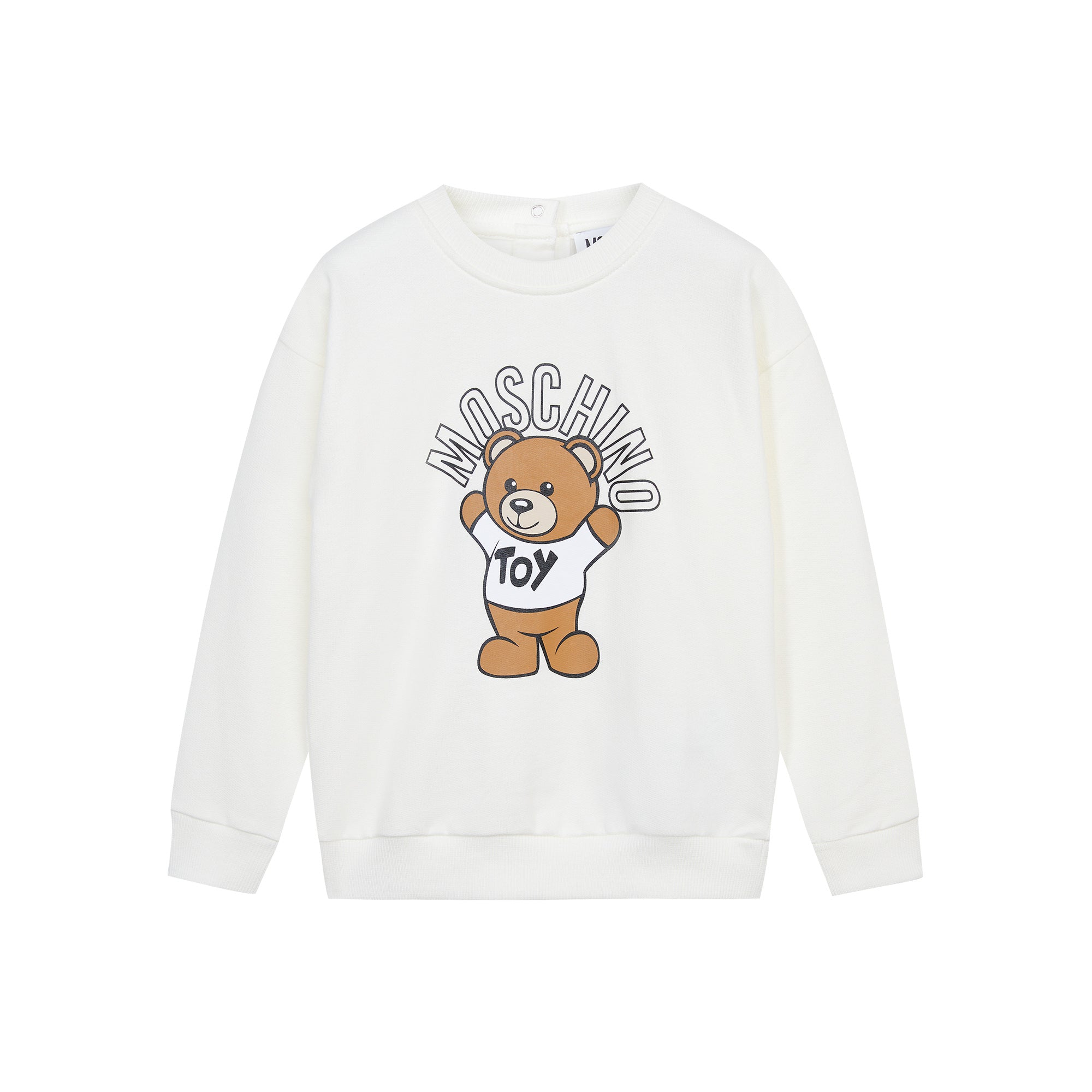 Baby Boys & Girls White Cotton Sweatshirt