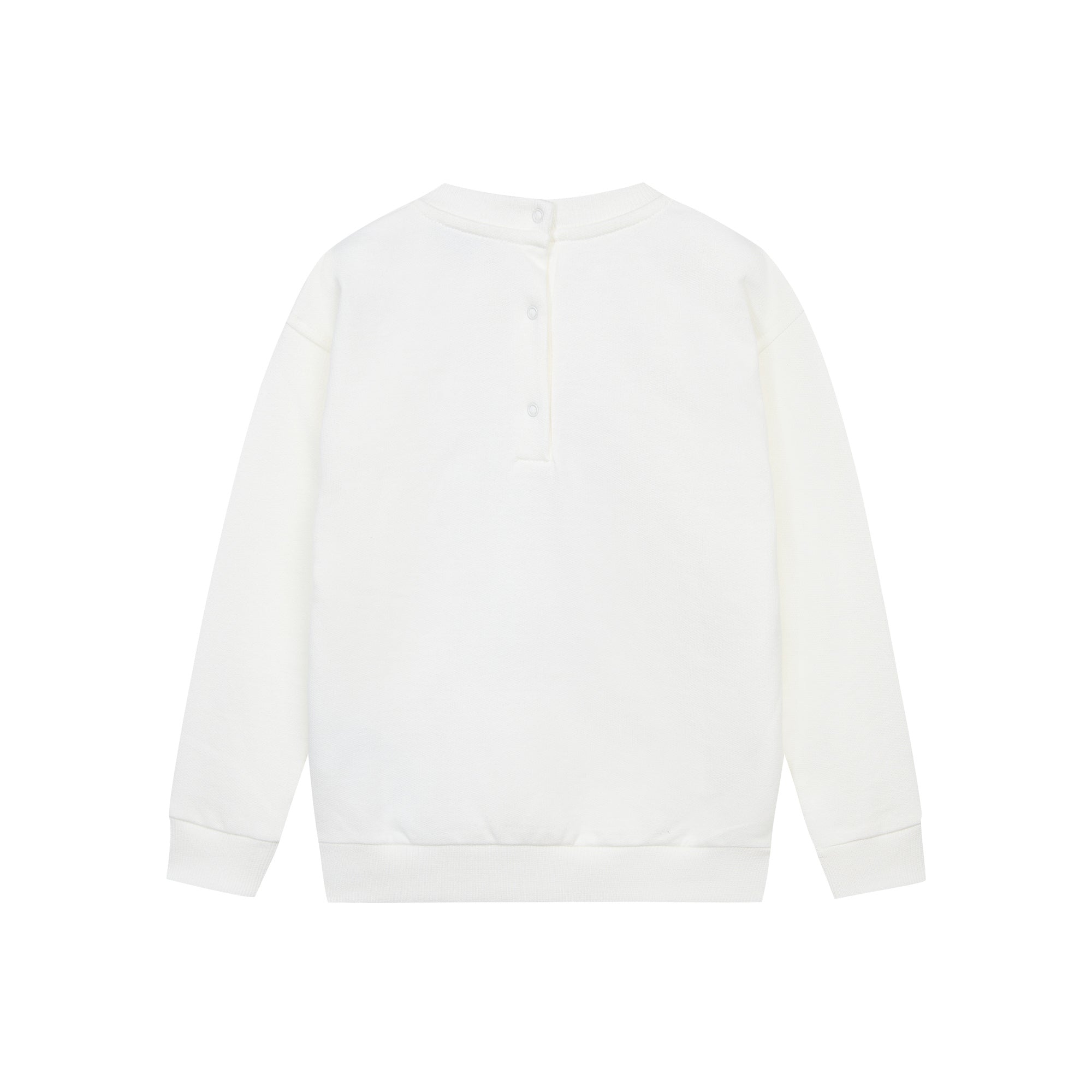 Baby Boys & Girls White Cotton Sweatshirt