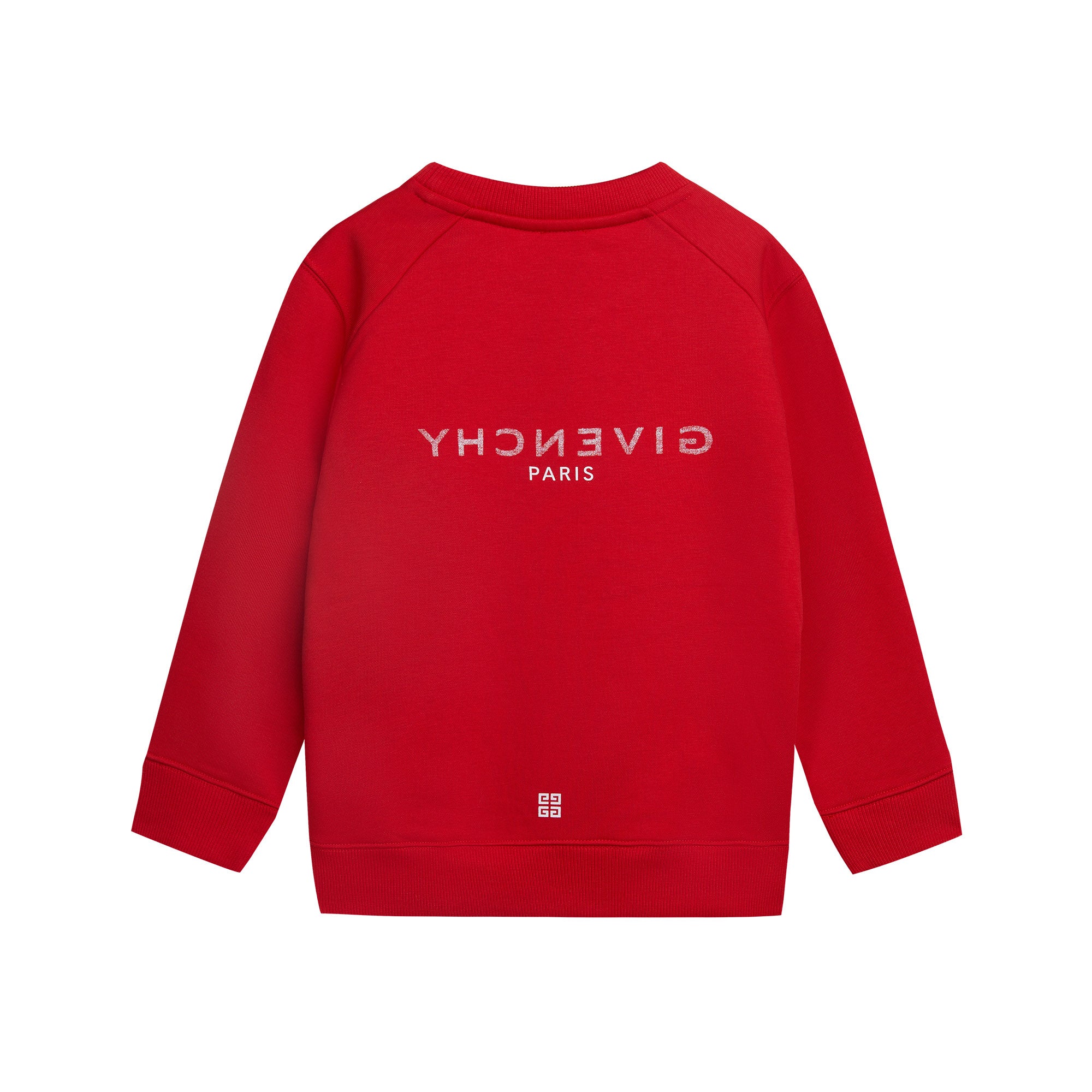 Boys Red Logo Cotton Sweatshirt
