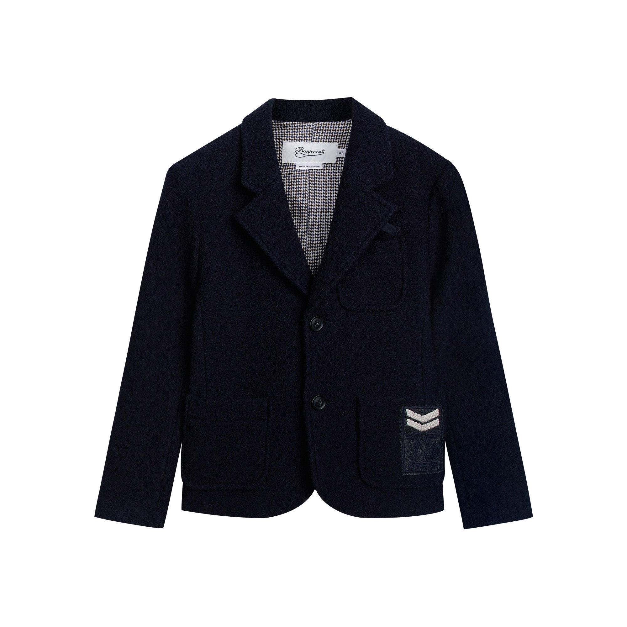 Boys Navy Wool Coat