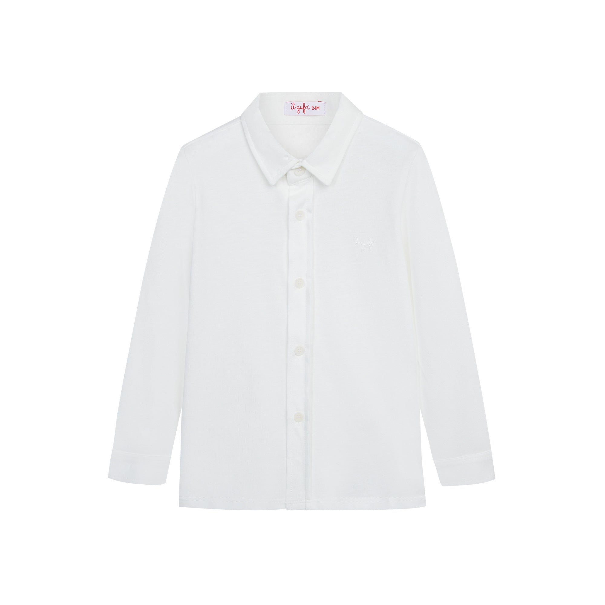 Baby Boys & Girls White Cotton Shirt