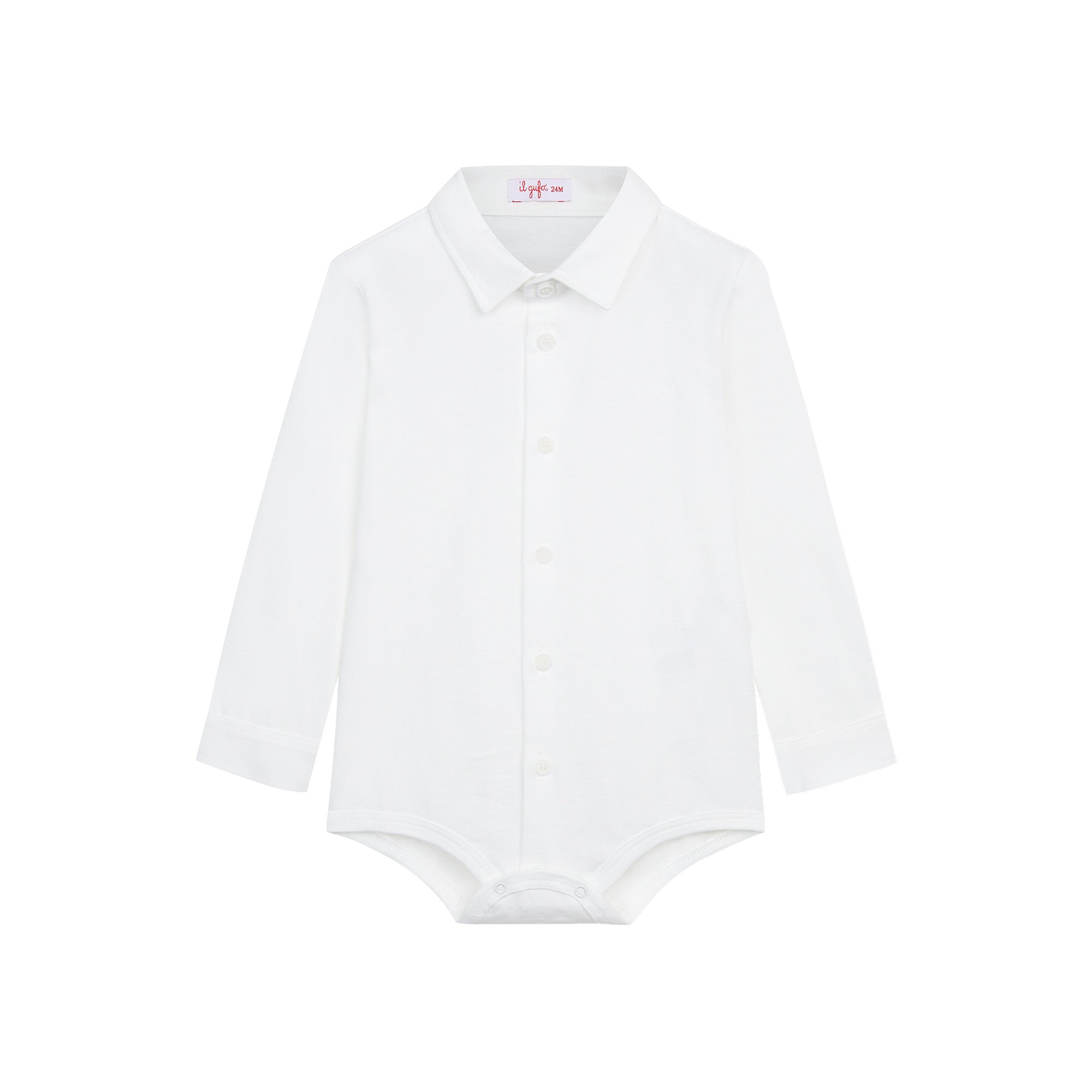 Baby Boys White Cotton Babysuit