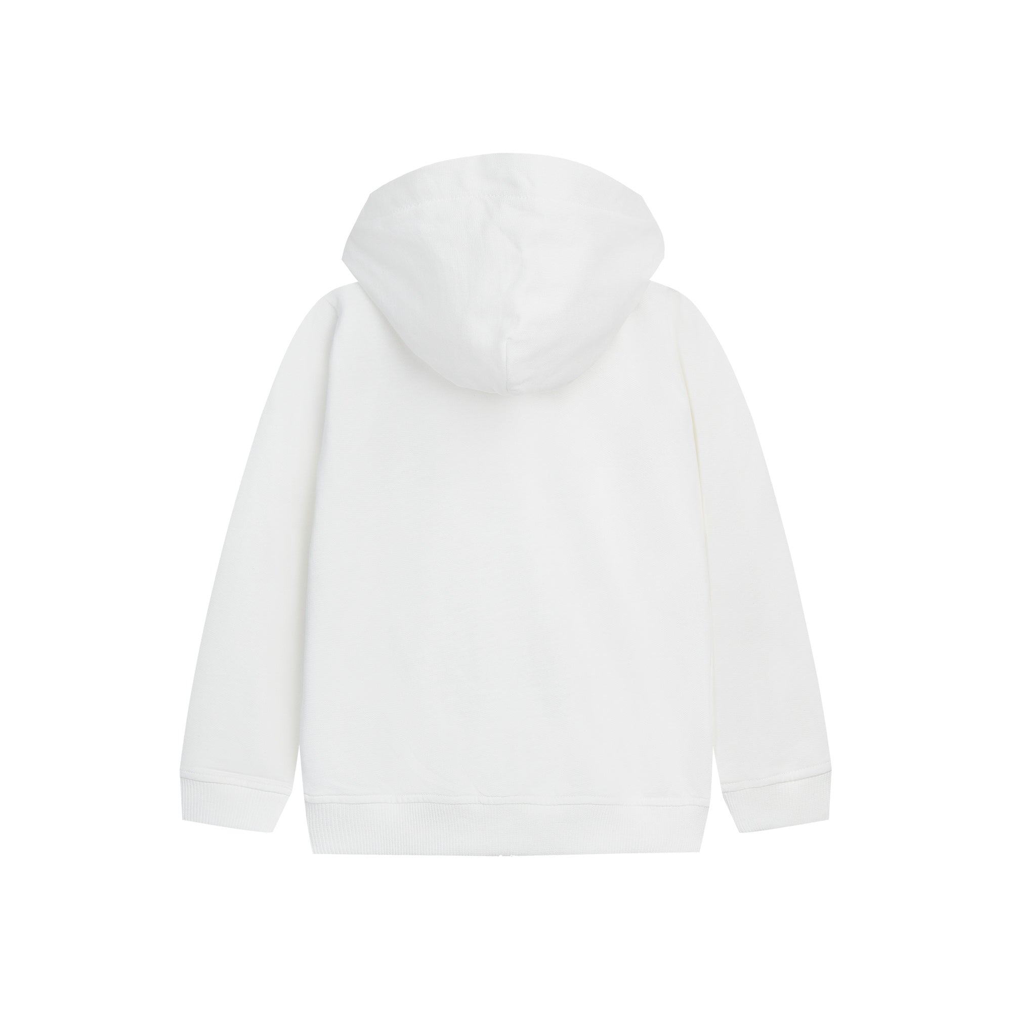 Baby Boys & Girls White Cotton Zipped Top