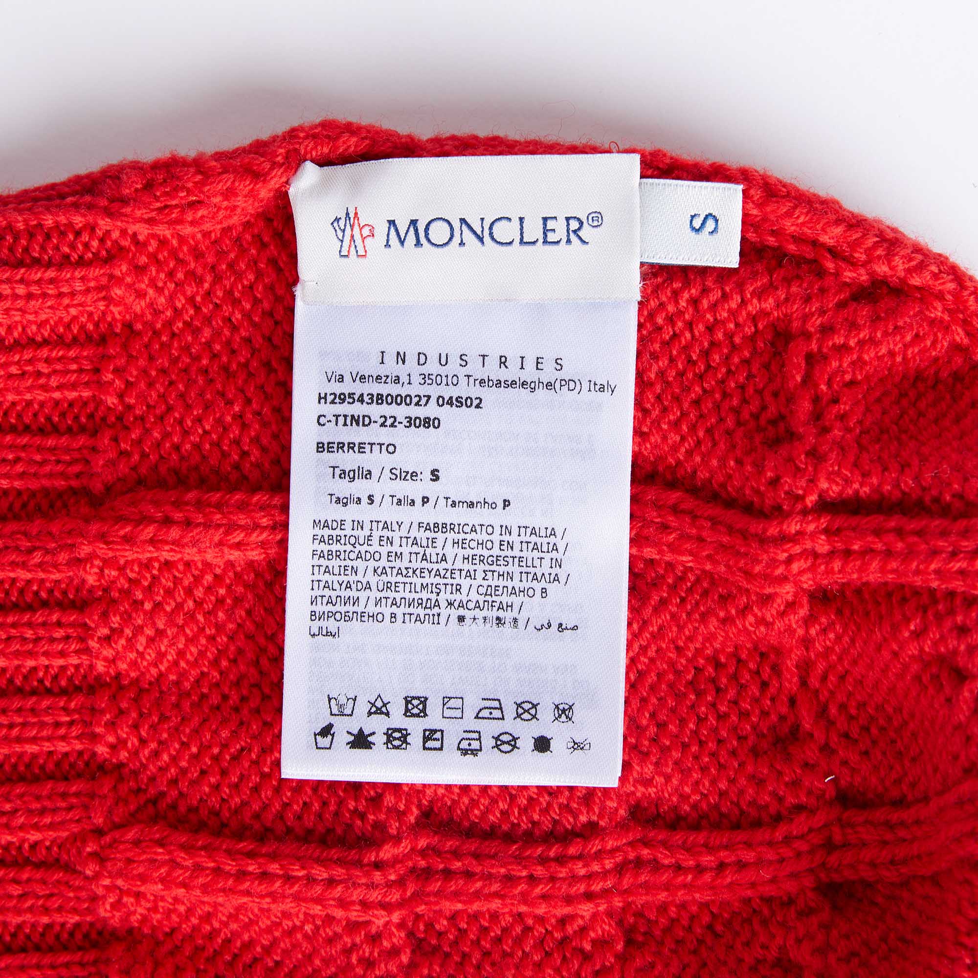 Boys Red Logo Wool Hat