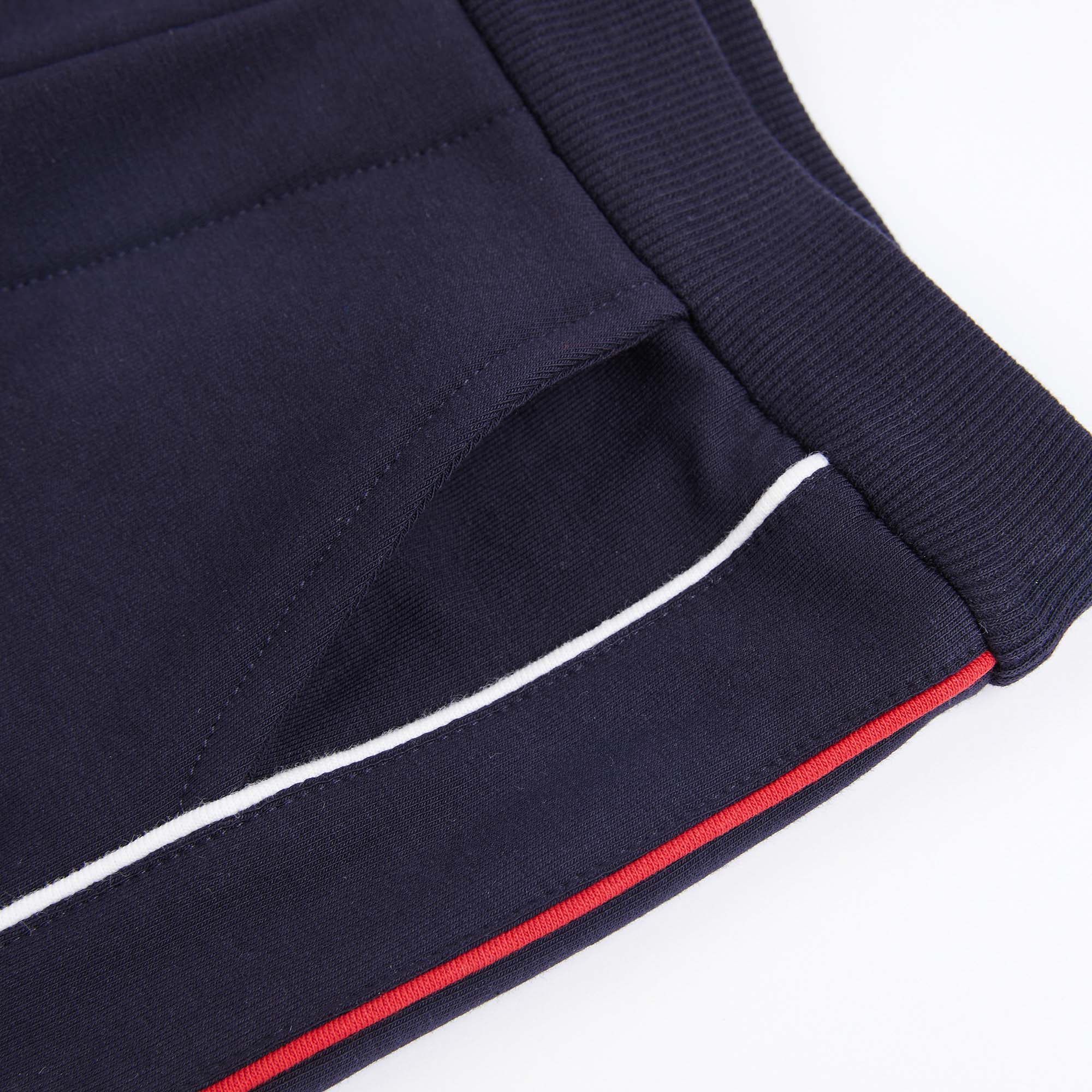 Baby Boys Navy Logo Cotton Trousers